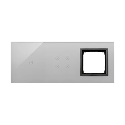 SIMON 54 TOUCH Touchpanel 3 Module 1 Touchpad + 4 Touchpads + 1 Zubehörloch Storm Cloud