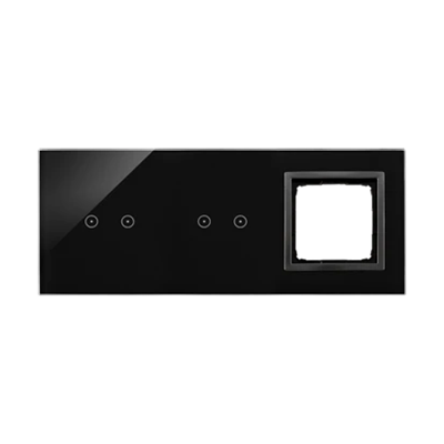 SIMON 54 TOUCH Touchpanel 3 Module 2 horizontale Touchpads + 2 horizontale Touchpads + 1 Loch für Zubehör verfestigte Lava