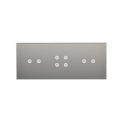 SIMON 54 TOUCH Touchpanel 3 Module 2 horizontale Touchpads + 4 Touchpads + 2 horizontale Touchpads Silbernebel