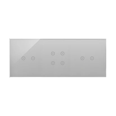 SIMON 54 TOUCH Touchpanel 3 Module 2 horizontale Touchpads + 4 Touchpads + 2 horizontale Touchpads Silbernebel