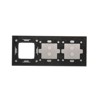 SIMON 54 TOUCH Touchpanel 3 Module 2 vertikale Touchfelder + 2 vertikale Touchfelder + 1 Loch für Zubehör Storm Cloud
