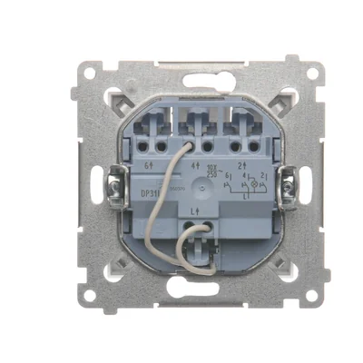 SIMON 54 Triple bouton avec rétroéclairage (module) 10AX 250V connecteurs rapides blanc