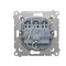 SIMON 54 Triple bouton avec rétroéclairage (module) 10AX 250V connecteurs rapides blanc