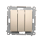 SIMON 54 Triple button (module) 10AX 250V quick connectors gold matt metallized