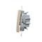 SIMON 54 Triple button (module) 10AX 250V quick connectors gold matt metallized