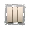 SIMON 54 Triple button (module) 10AX 250V quick connectors gold matt metallized