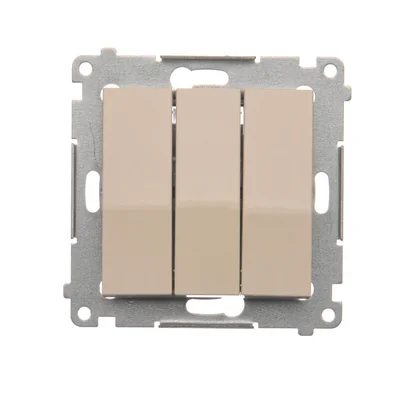 SIMON 54 Triple button with backlight (module) 10AX 250V quick connectors cream