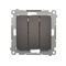 SIMON 54 Triple button with backlight (module) 10AX 250V quick connectors matt bronze metallized