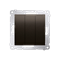 SIMON 54 Triple button with backlight (module) 10AX 250V quick connectors matt bronze metallized