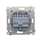 SIMON 54 Triple connecteur (module) 10AX 230V argent mat