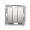 SIMON 54 Triple connecteur (module) 10AX 230V argent mat