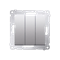 SIMON 54 Triple connecteur (module) 10AX 230V argent mat
