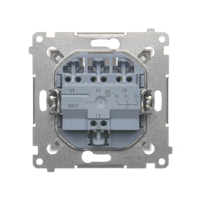 SIMON 54 Triple connecteur (module) 10AX 250V, connecteurs rapides, blanc