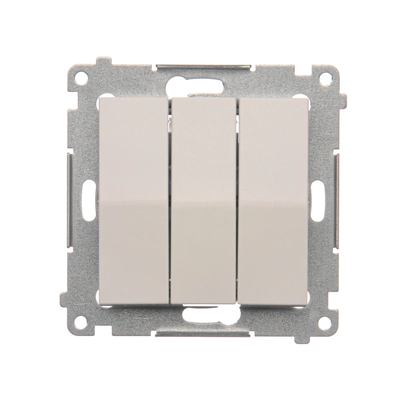 SIMON 54 Triple connector (module) 10AX 250V, quick connectors, white