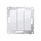 SIMON 54 Triple connector (module) 10AX 250V, quick connectors, white