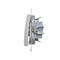 SIMON 54 Triple pulsador (módulo) 10AX 250V conectores rápidos plata metalizado mate