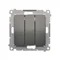 SIMON 54 Triple switch with LED backlight (module) 10AX 230V anthracite
