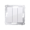 SIMON 54 Triple switch with LED backlight (module) 10AX 230V white