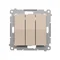 SIMON 54 Triplo interruttore con retroilluminazione LED (modulo) 10AX 230V crema