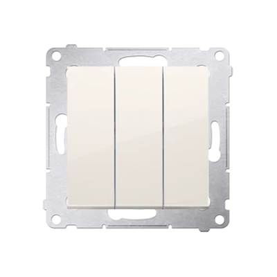 SIMON 54 Triplo interruttore (modulo) 10AX 230V crema