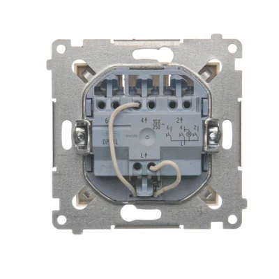 SIMON 54 Trojité tlačítko s podsvícením (modul) 10AX 250V rychlospojky, krémová