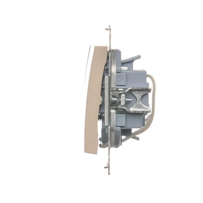 SIMON 54 Trojité tlačítko s podsvícením (modul) 10AX 250V rychlospojky, krémová