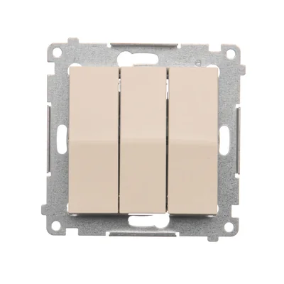 SIMON 54 Trojtlačítko (modul) 10AX 250V rychlospojky krém