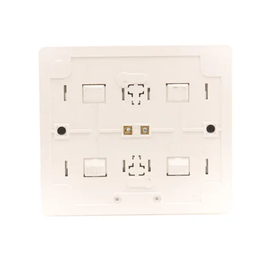 SIMON 54 Vierfach-Aufputzsteckdose mit Rollläden, skandinavische Version, 16A 230V, weiße Schnellanschlüsse