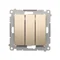 SIMON 54 Вимикач потрійний з LED підсвічуванням (модуль) 10AX 230V golden mat