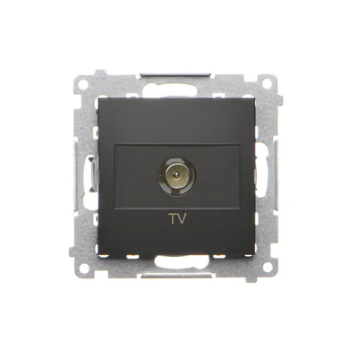 Simon 54 WMDA-01000x-049 Presa singola per antenna TV (modulo). Per installazioni individuali; colore nero.