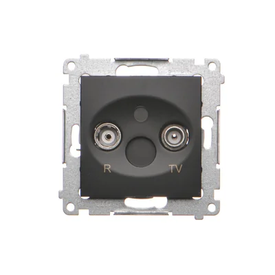 Simon 54 WMDA-01035x-049 Conector de antena R-TV, terminal, separado (módulo), atenuación de 1 dB; negro