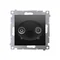 Simon 54 WMDA-01035x-049 R-TV antenna socket, terminal, separated (module), 1dB attenuation; black