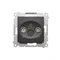 Simon 54 WMDA-01035x-049 R-TV antenna socket, terminal, separated (module), 1dB attenuation; black