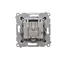 Simon 54 WMDA-01035x-049 R-TV antenna socket, terminal, separated (module), 1dB attenuation; black