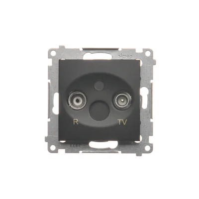 Simon 54 WMDA-01100z-049 R-TV antenna terminal socket for pass-through sockets (module); black