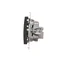 Simon 54 WMDA-02018z-049 Conector de antena de paso R-TV-SAT (módulo); negro