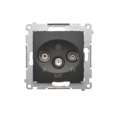 Simon 54 WMDA-03018x-049 R-TV-SAT antenna socket terminal/terminating (module); black
