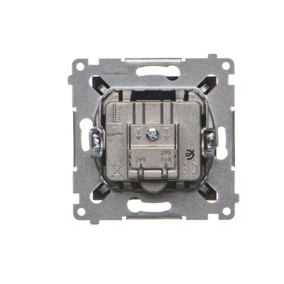 Simon 54 WMDA-03019z-049 Conector doble para antena satelital SAT-SAT-RTV (módulo); negro