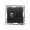 Simon 54 WMDA-0510xx-049 Antenna socket type F + RJ45 cat.6 (module); black