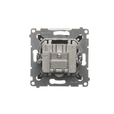 Simon 54 WMDA-07xxxx-049 TV-DATA socket. Two F-type output ports (module). Input frequency 5-1000 MHz; black