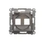 Simon 54 WMDA-P92xx1-041 IP44 Keystone data socket cover, double, with labeling field, transparent flap; cream *IP44 gasket for frame required