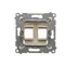 Simon 54 WMDA-P92xx1-041 IP44 Keystone data socket cover, double, with labeling field, transparent flap; cream *IP44 gasket for frame required