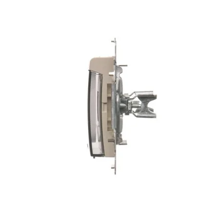 Simon 54 WMDA-P92xx1-041 IP44 Keystone data socket cover, double, with labeling field, transparent flap; cream *IP44 gasket for frame required
