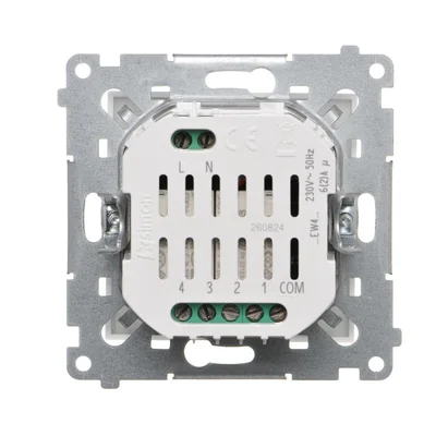 Simon 54 WMDC-008N3P-011 Electronic switch/pushbutton 4-fold, for controlling 4 circuits (module); white