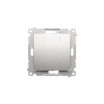Simon 54 WMDC-008N5P-043 Interruptor/pulsador electrónico doble para persiana enrollable (módulo) 230 V; plata mate