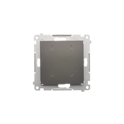 Simon 54 WMDC-008N5P-046 Interruptor/botón electrónico doble para persiana enrollable (módulo) 230 V; marrón mate