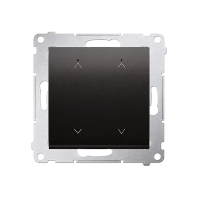 Simon 54 WMDC-008N5P-048 Interrupteur/bouton électronique double pour volet roulant (module) 230 V ; anthracite