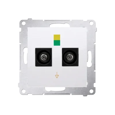 Simon 54 WMDE-012000-011 Double equipotential socket (module); white