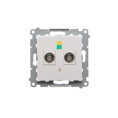 Simon 54 WMDE-012000-011 Double equipotential socket (module); white