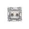 Simon 54 WMDE-012000-011 Double equipotential socket (module); white